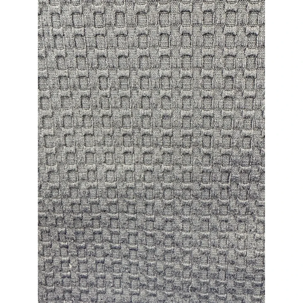Ann Taylor Grey Textured Basketweave Pencil Skirt Gold Back Zip Size 6‎ Office